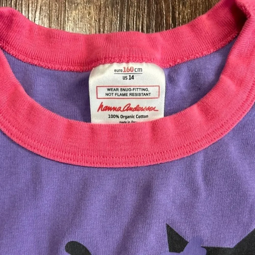 Hanna Andersson Halloween Cat Witch Organic Cotton Pajama Set Size 160 / 14